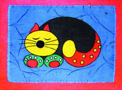 Cat Batik Greeting Cards