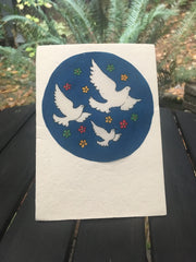 Snowman Batik Greeting Cards